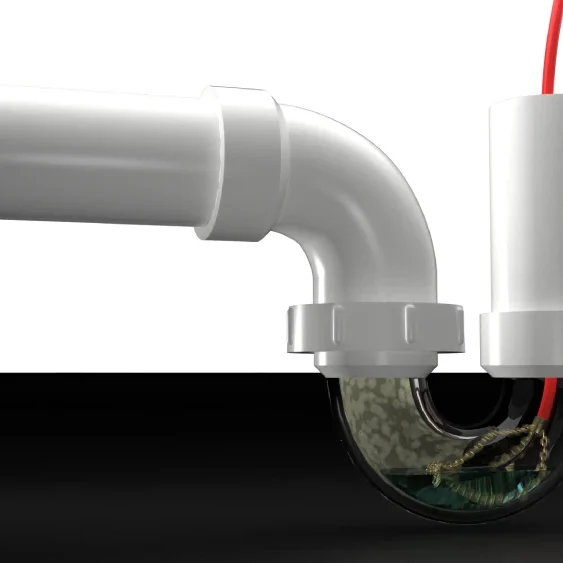 Pipe clog with cleaning cable